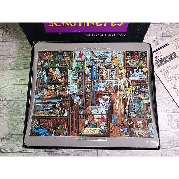 Vintage Scrutineyes Hersch Mattel 1992 Closer Looks Pictures Search Board Game - Picture 6 of 7